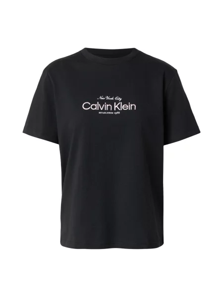 Klasické tričko Calvin Klein s autogramom biela