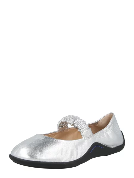 ASH Baleríny s řemínky stříbrná