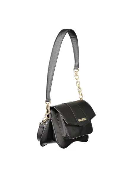 Lniana torebka Valentino Handbags czarna