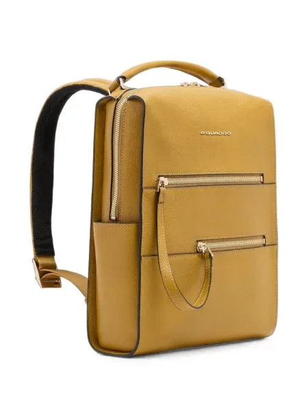Rucsac Piquadro din piele galben