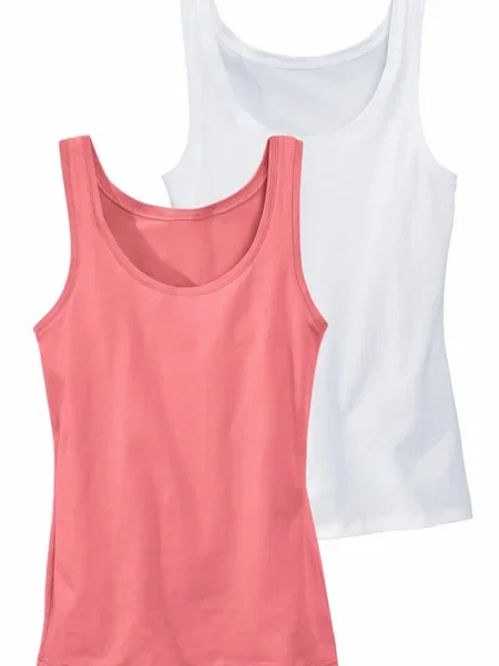 VIVANCE Top temno roza / naravno bela