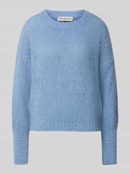 Sweter z dzianiny z prążkowanymi wykończeniami model ‘Isolde’ Lollys Laundry