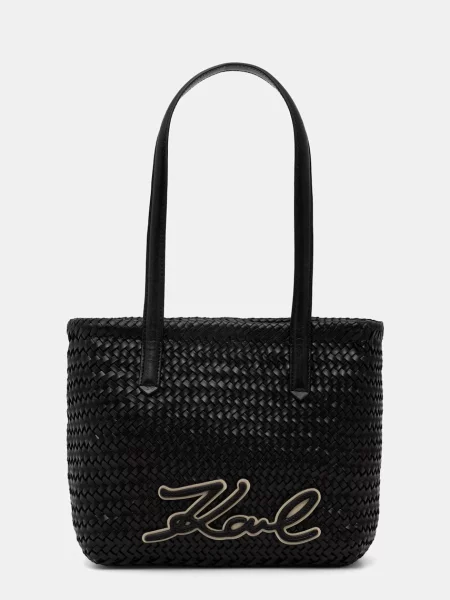 Geanta crossbody Karl Lagerfeld K/Signature din piele negru