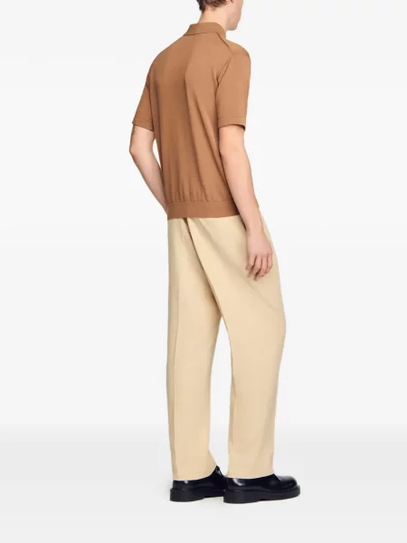 Polo Sandro scurt maro