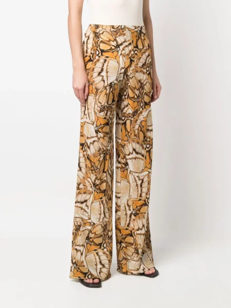 Svilene palazzo hlače Alberta Ferretti s printom