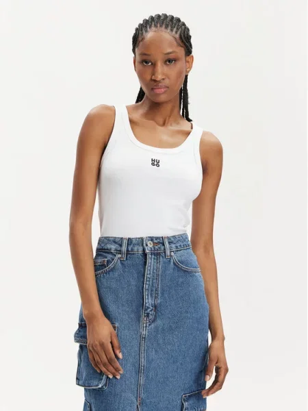 HUGO Red Top Datamia črna bela