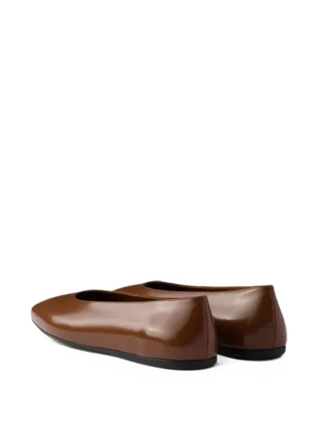 Balerini Prada din piele maro