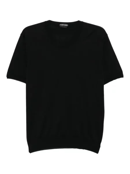 Tricou Tom Ford cu decolteu în U negru