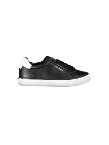 Trampki Calvin Klein skórzane eleganckie sznurowane czarne