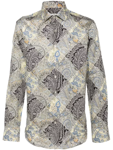 Cămașă Etro cu imagine cu model paisley albastru