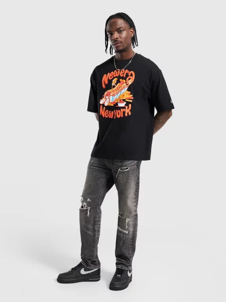 New Era T-Shirt Food Graphic czarna