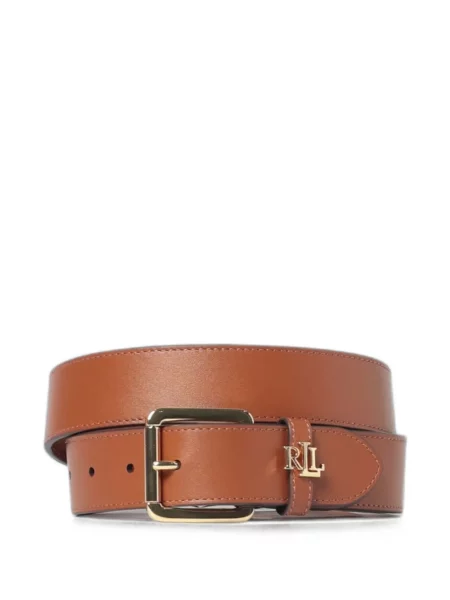 Curea Lauren Ralph Lauren din piele cu autograf maro