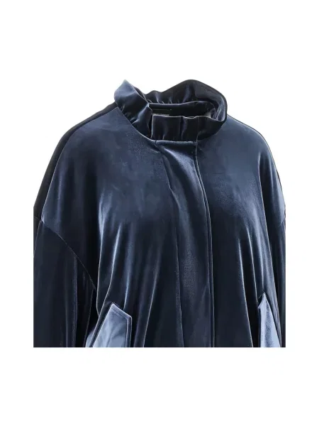 Kurtka bomber Emporio Armani ze sznurkiem niebieski