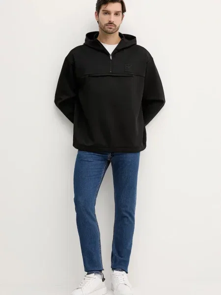 Calvin Klein bluza z kapturem gładka czarny