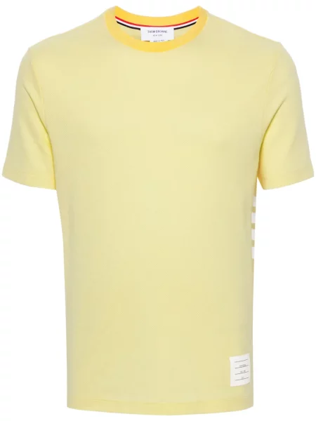 Tricou Thom Browne cu dungi galben