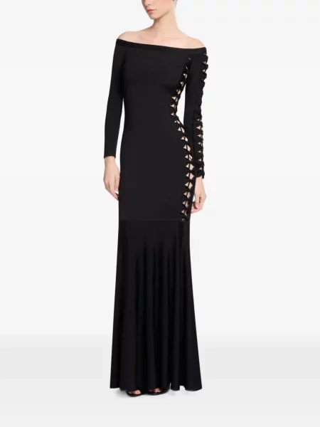 Rochie maxi Elie Saab cu funde negru