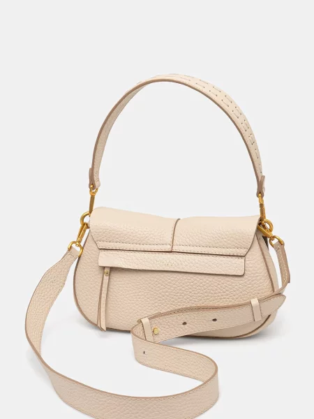 Lniana torebka crossbody Gianni Chiarini beżowa