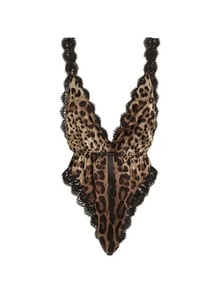 Body Dolce & Gabbana din satin cu imagine