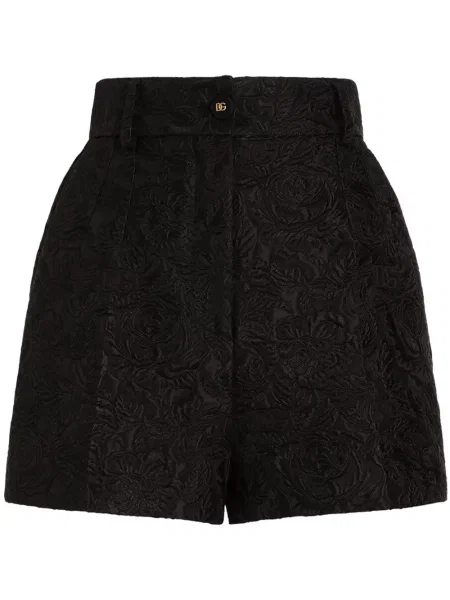 Pantaloni scurți Dolce & Gabbana cu model floral negru
