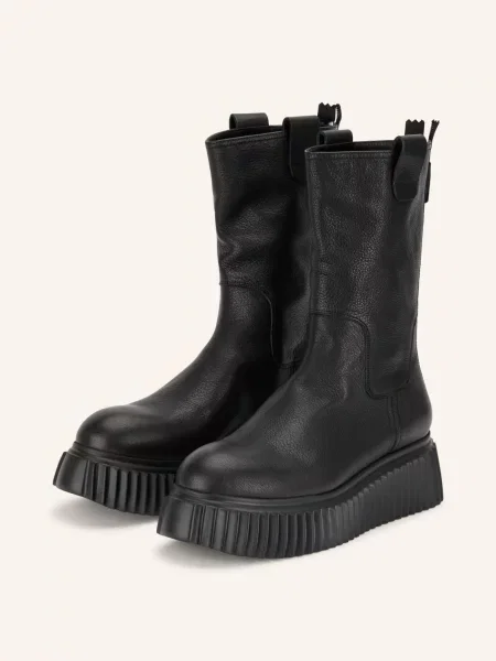 Agl Boots Na Platformě Milagros / stříbrná černá