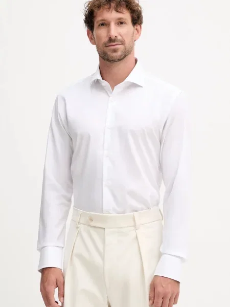 BOSS ing olasz galléros slim fehér