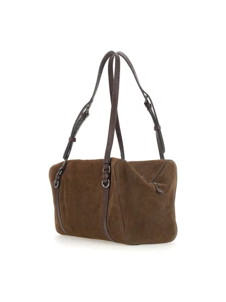 Shopperka Gianni Chiarini frotte brązowa