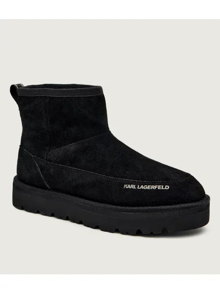 Karl Lagerfeld Bocanci THERMO MNS | piele întoarsă negru