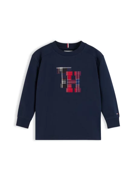 TOMMY HILFIGER Tricou bleumarin / roșu / negru alb