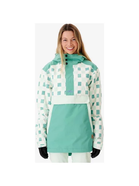Kurtka Rip Curl Rider Anorak Turkusowo-Niebieska Damska L biała