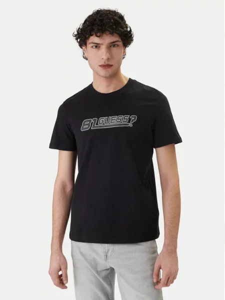 Guess T-Shirt μαύρο