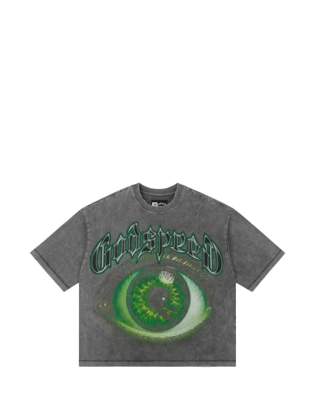 Tricou Godspeed cu imagine gri