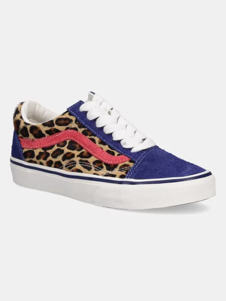 Велурени кецове Vans Old Skool тъмносиньо