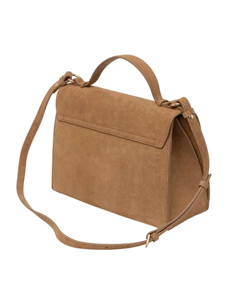 Patrizia Pepe torebka crossbody zamszowa brązowa