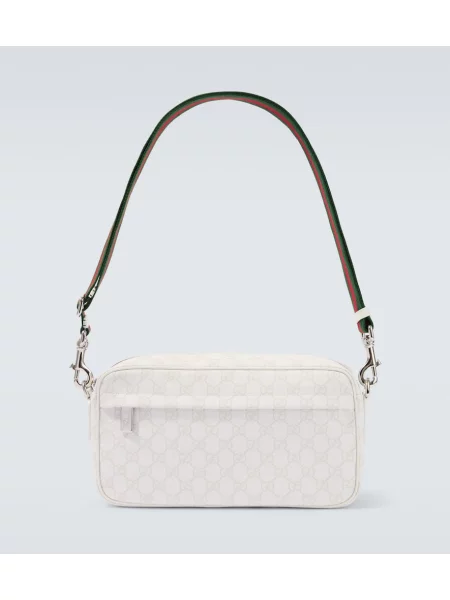 Geantă crossbody Gucci din canvas alb