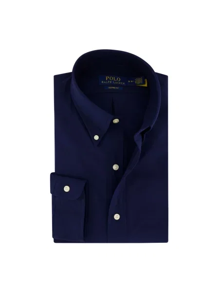 Koszula Polo Ralph Lauren z logo ze stretchu granatowa
