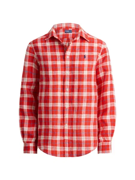 Frotir prugasta polo majica Polo Ralph Lauren s vezom plava