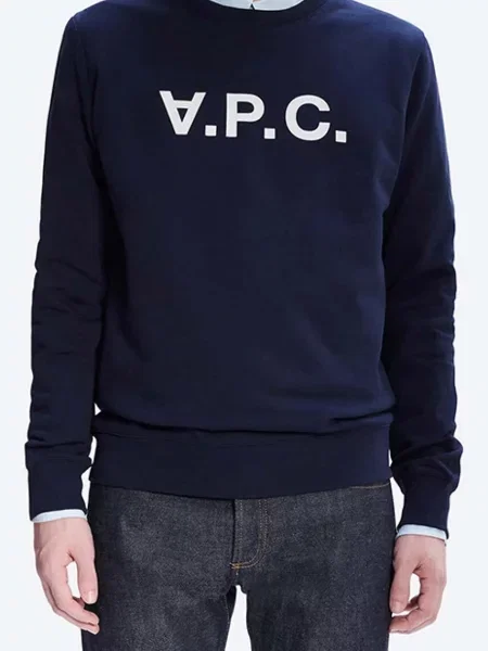 A.P.C. melegítőfelső férfi Bluza Sweat Vpc BLACK fekete