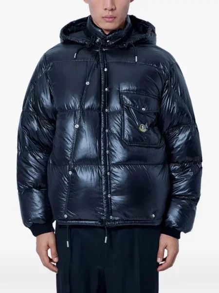 Pūkinė striukė Moncler juoda