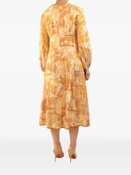 Rochie Zimmermann de in cu imagine portocaliu