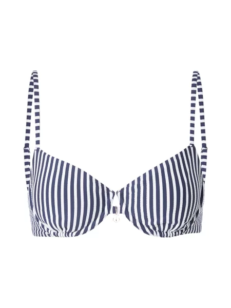 Abercrombie & Fitch Bikini felső tengerészkék fehér
