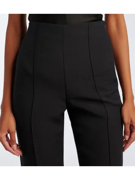 Vlnené orezané nohavice Roland Mouret čierna