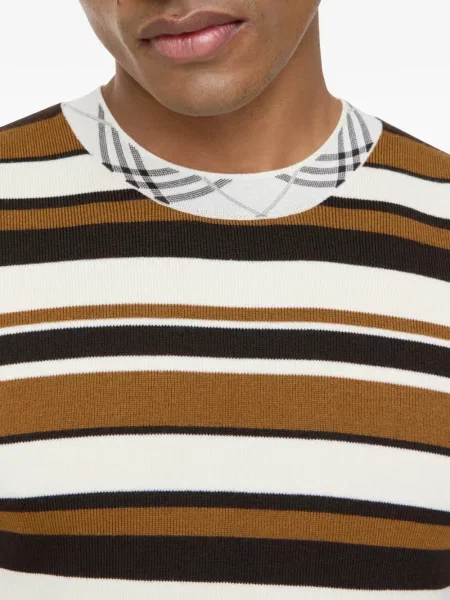 Tricou Burberry de lână cu dungi
