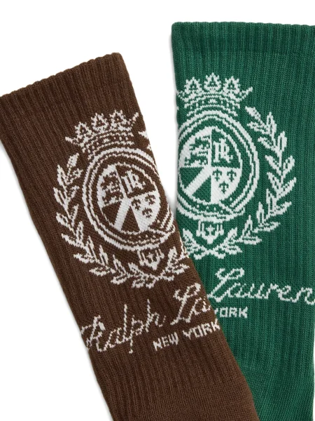 Pledinės kojines Polo Ralph Lauren su autografu ruda