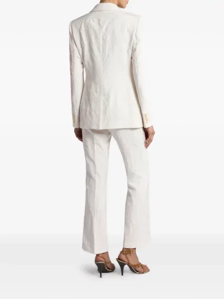 Marynarka Etro z wzorem paisley żakardowa biała