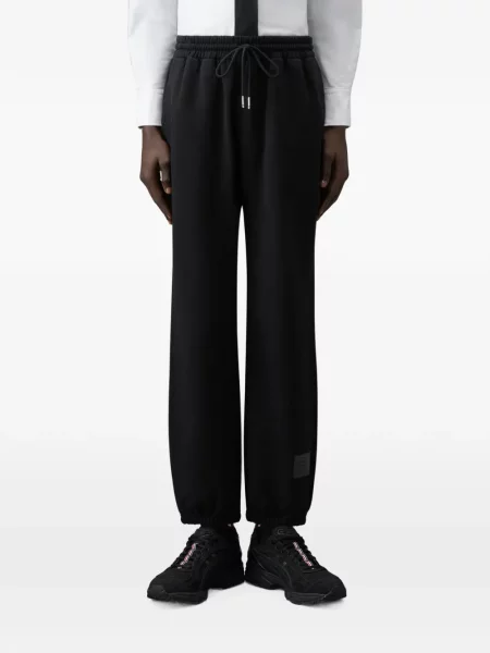 Pantaloni sport Thom Browne din jerseu negru