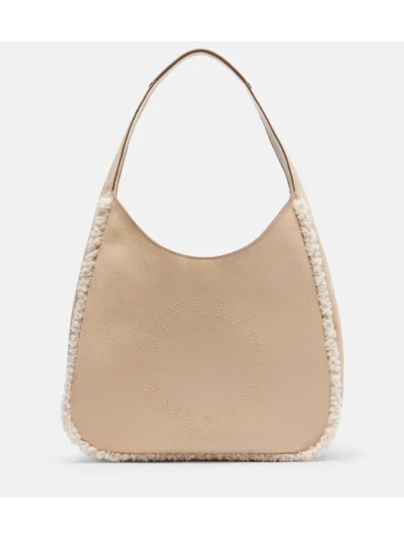 Geantă Stella Mccartney teddy bej