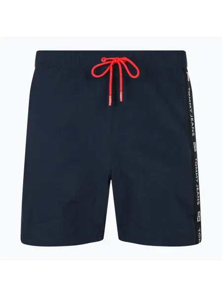 Olcsóbban. Férfi úszónadrág Tommy Jeans SF Medium Drawstring Side Tape dark night navy. Méret: L sötétkék