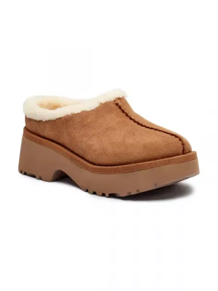 UGG Mules încălțăminte NEW HEIGHTS COZY | piele întoarsă | shearling maro