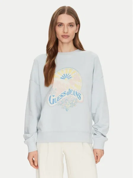 Guess Jeans Bluză celest albastru