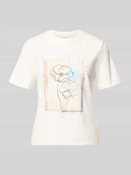 T-shirt z okrągłym dekoltem i nadrukiem z motywem Christian Berg Woman biała